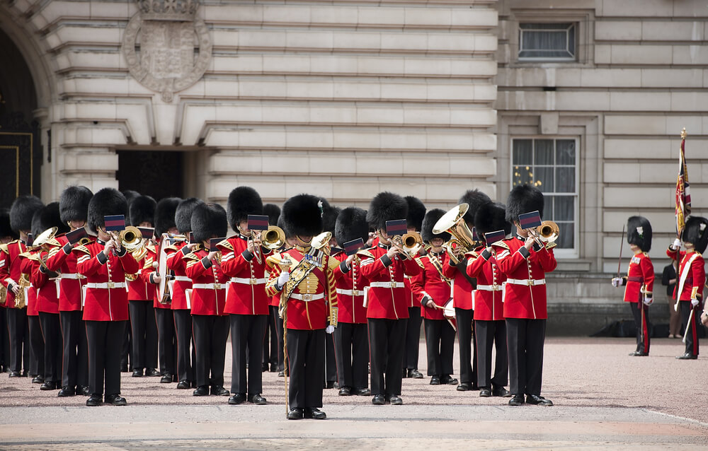 Buckingham Palace et la releve de la garde Londres