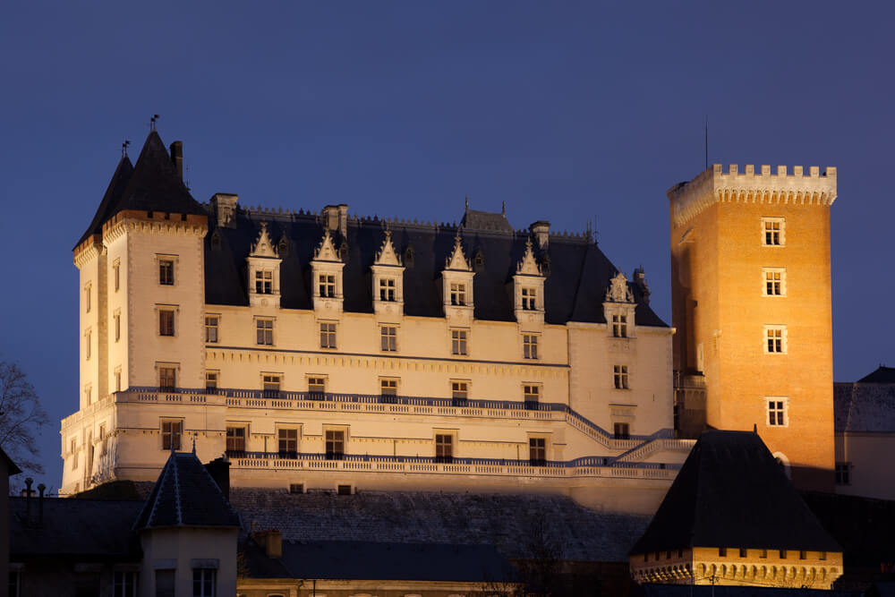 Le château de Pau nuit
