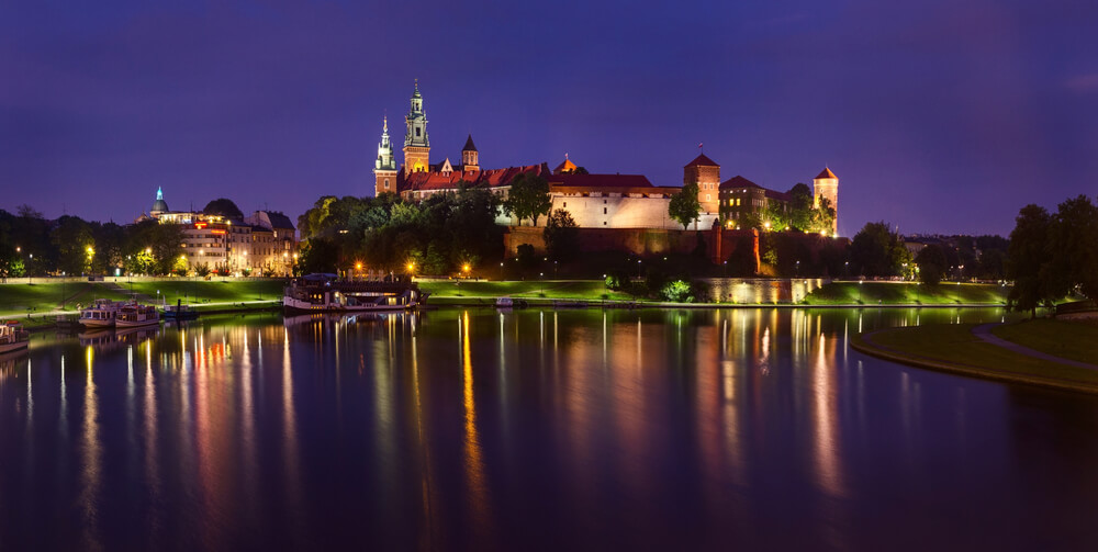 Château du Wawel cracovie nuit