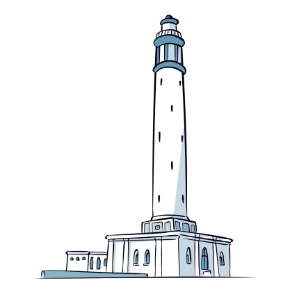 Point de vue sur le phare de Dunkerque