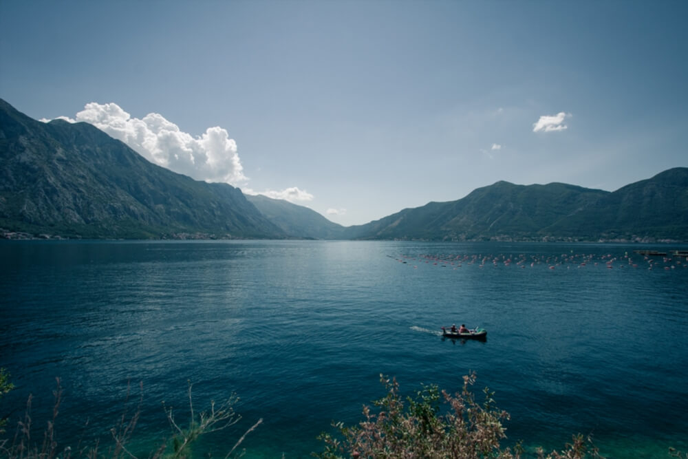 fjord Bouches de Kotor au Montenegro