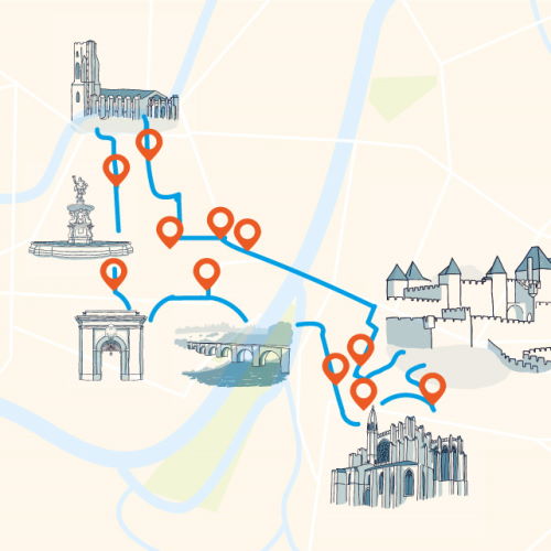 itineraire plan carcassonne