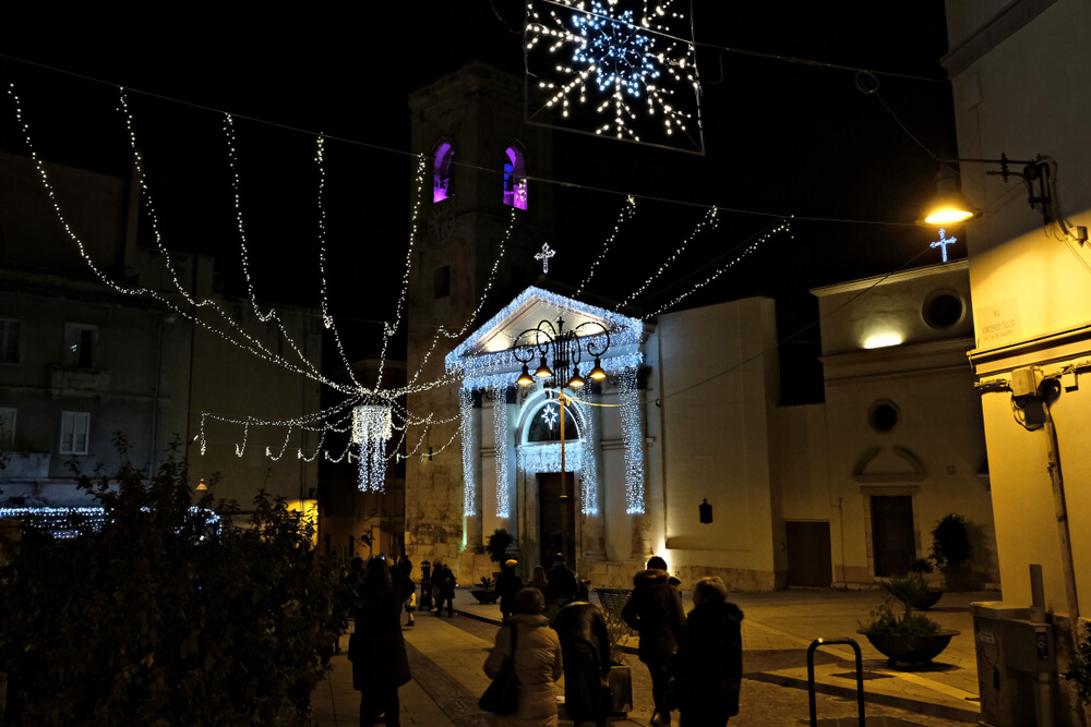 Piazza San Giacomo cagliari nuit