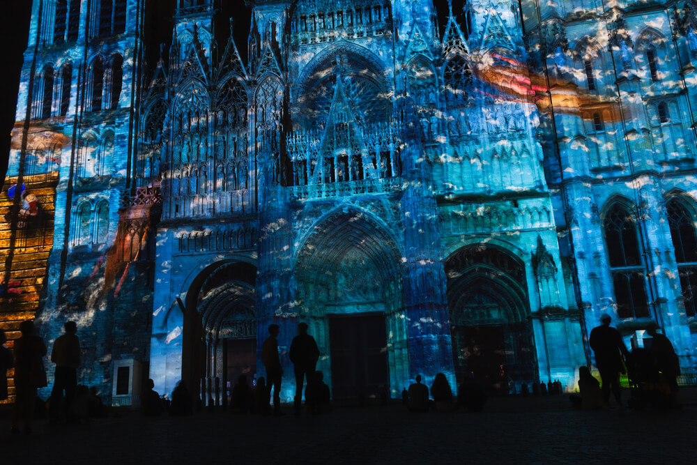 evenements Rouen Cathedrale en lumiere Notre dame de Rouen en lumière