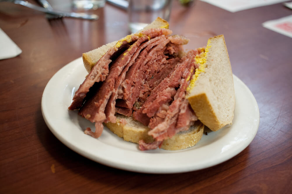 specialites montreal smoked meat sandwich