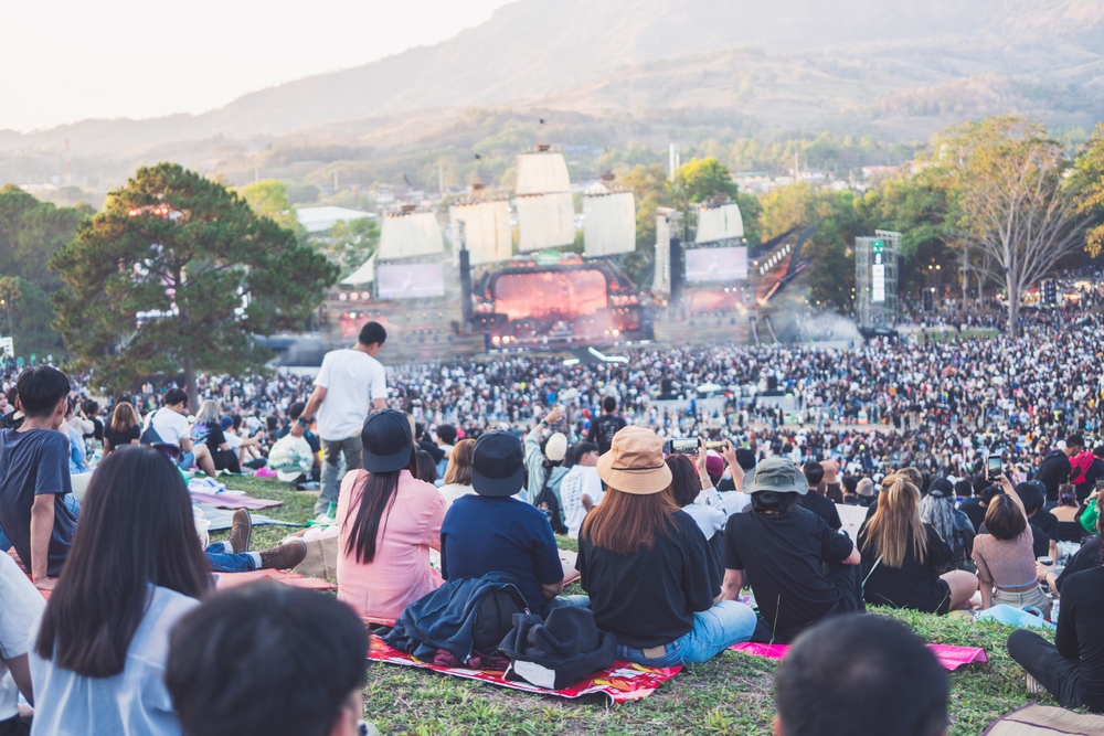 People,Watching,Concert,In,The,Park,At,Open,Air,summer,Festival