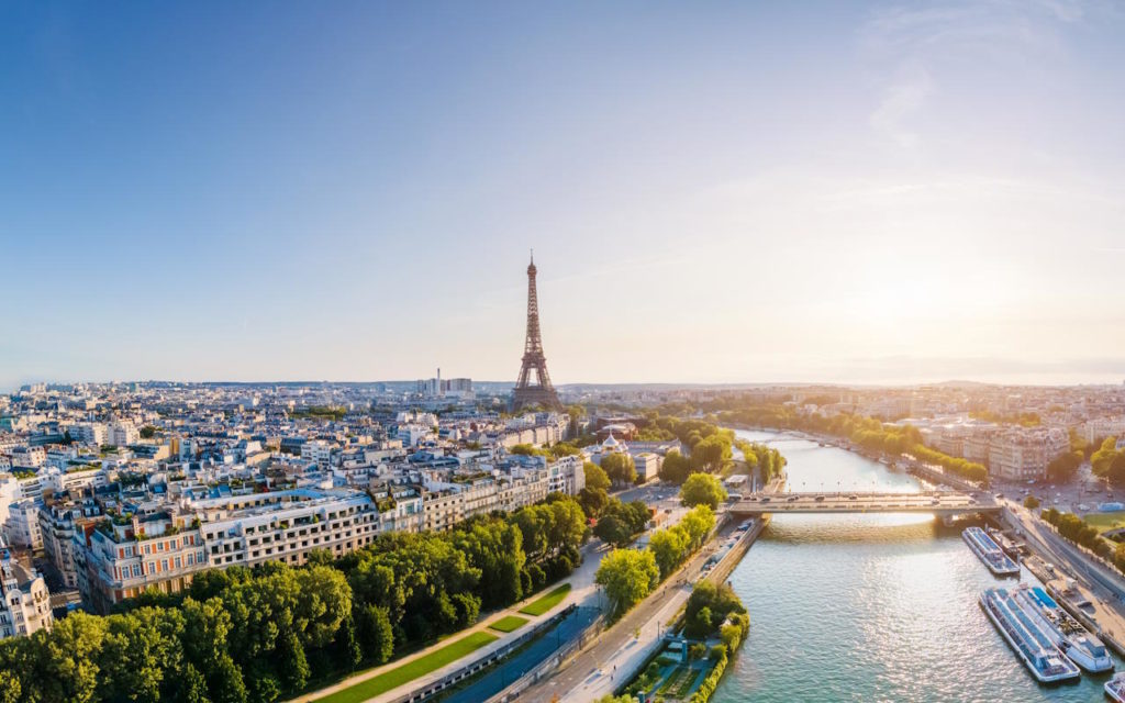 Paris,Aerial,Panorama,With,River,Seine,And,Eiffel,Tower,,France
