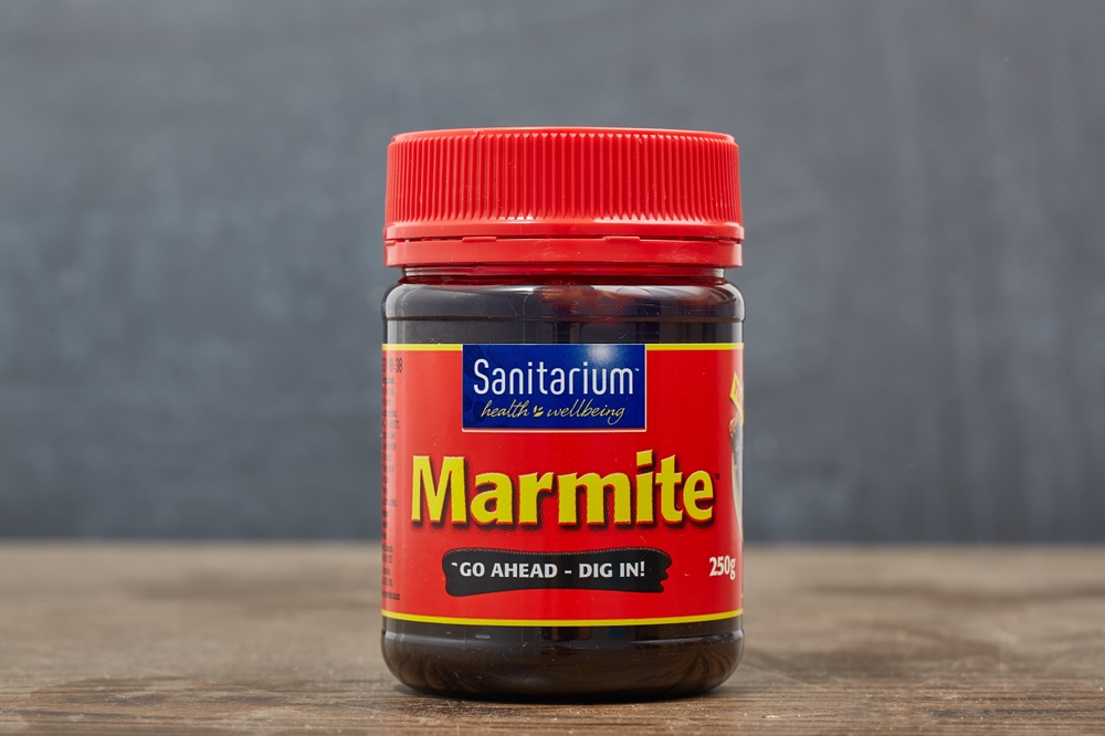 Auckland,,New,Zealand, ,Circa,2016:,Jar,Of,Marmite,,Popular