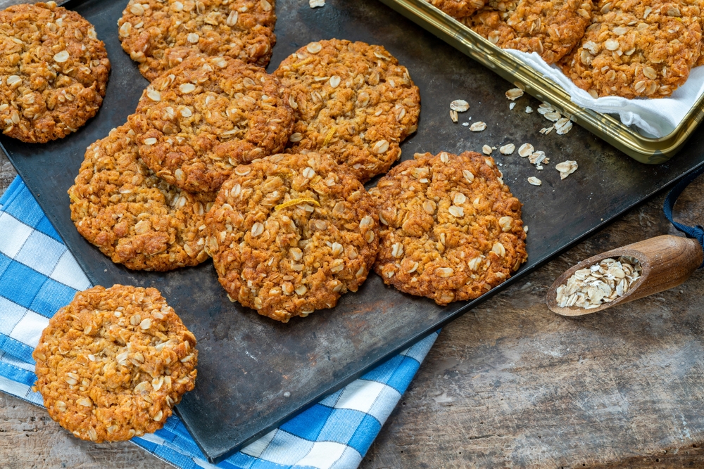 Anzac,Biscuits, ,Traditional,Sweet,Australian,Oatmeal,And,Coconut,Cookies