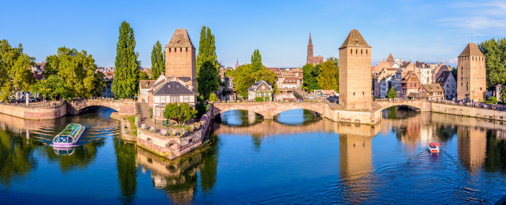 Quartier de la petite France Strasbourg bateau