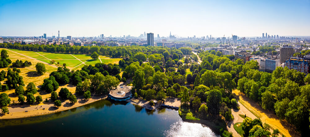 Vue aerienne de Hyde Park Londres