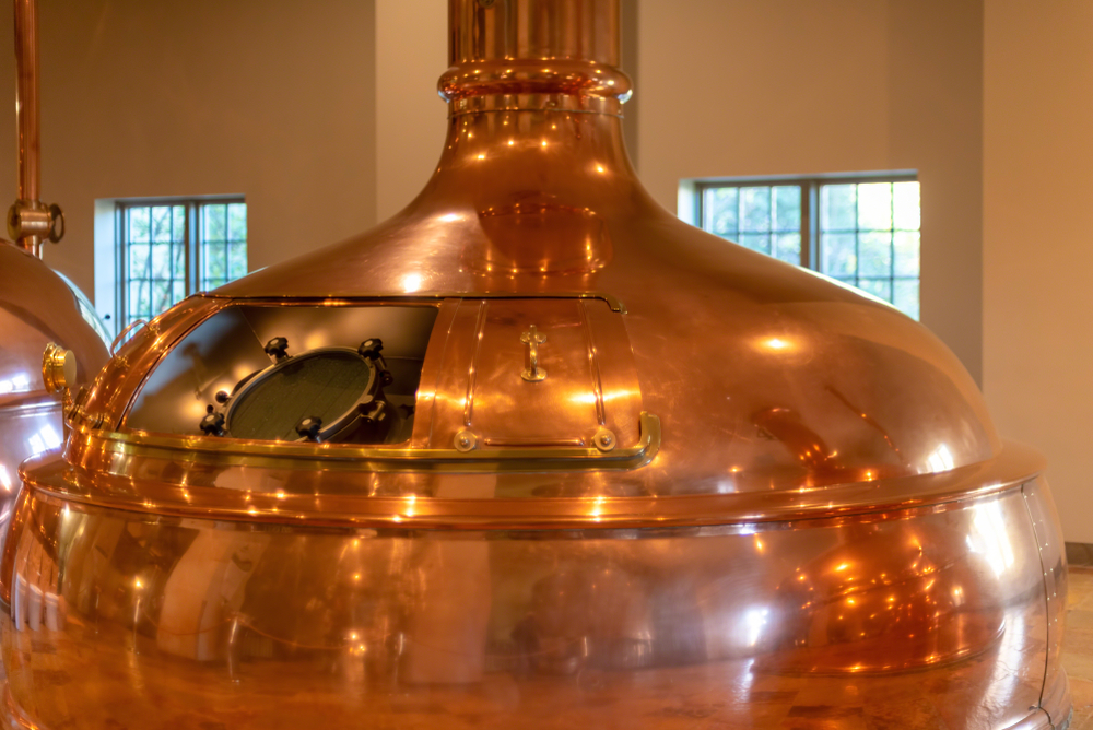 Gleaming,Copper,Beer,Brewing,Tank