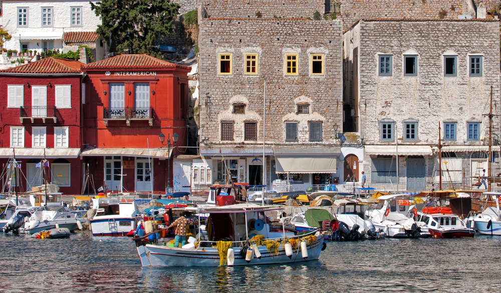 The,Port,Of,Hydra,Island,,Greece