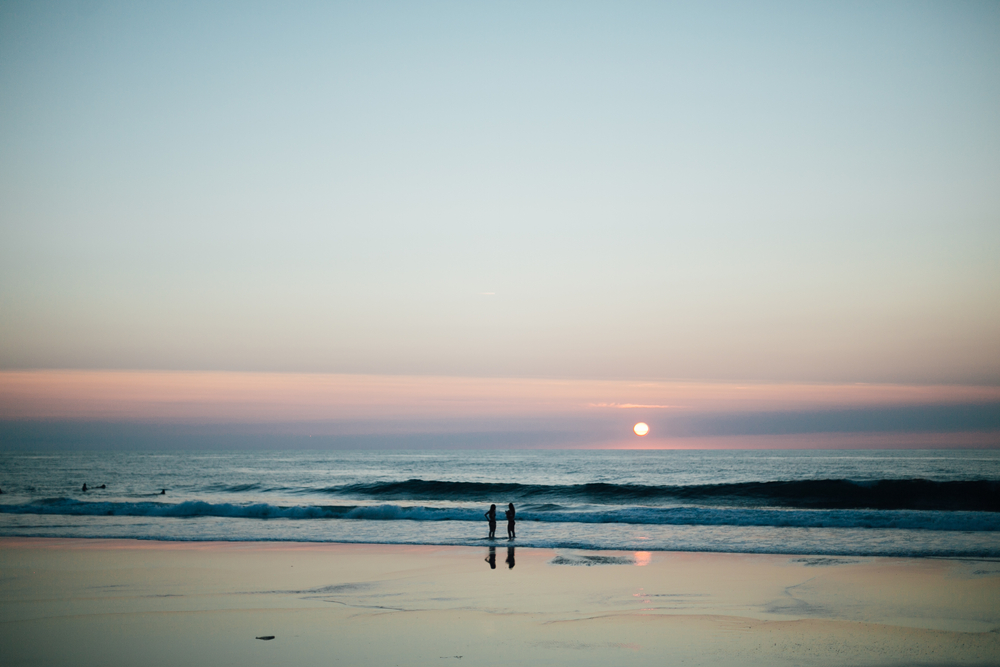 Sunset,On,A,Beach,In,Biarritz,,Basque,Country,,France.,Atlantic