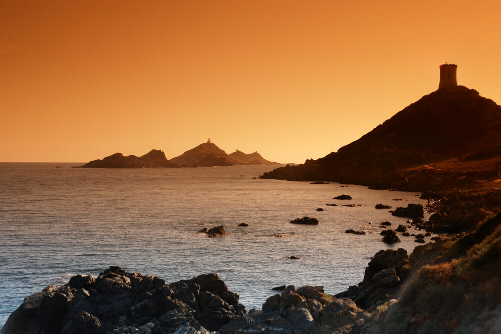 coucher de soleil rouge sanguinaires