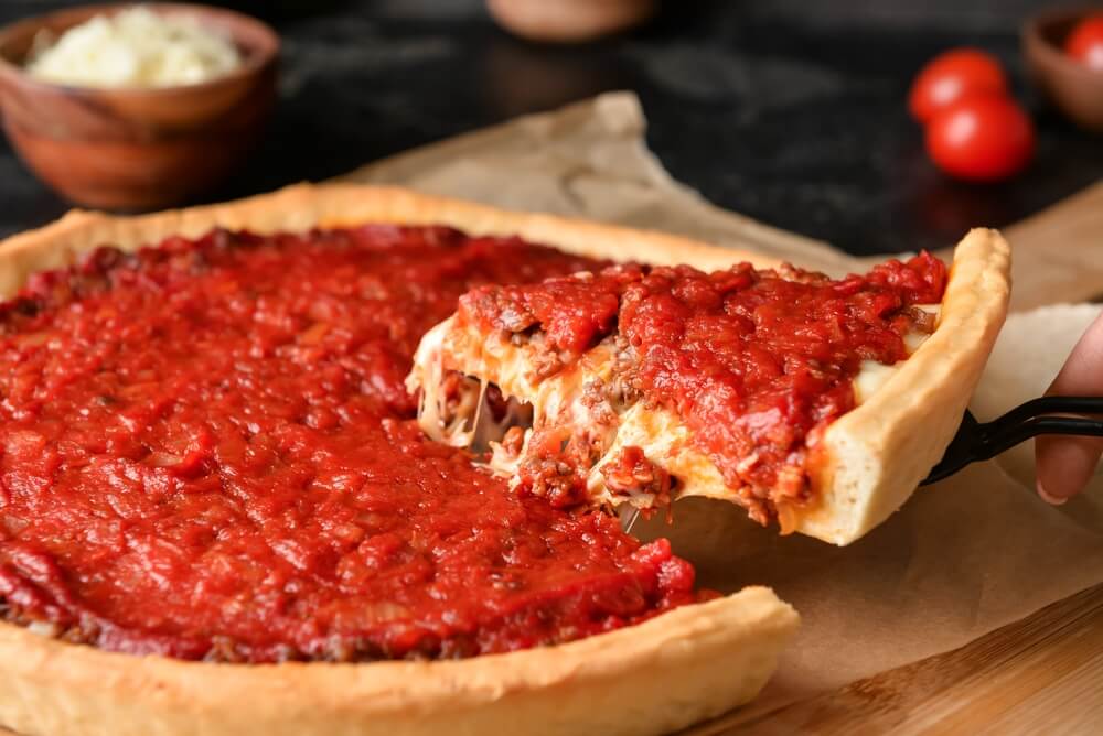 deep dish pizza