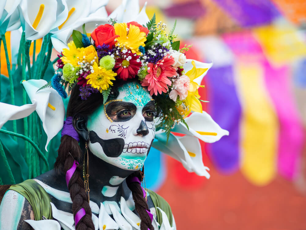 femme dia de los muertos mexique