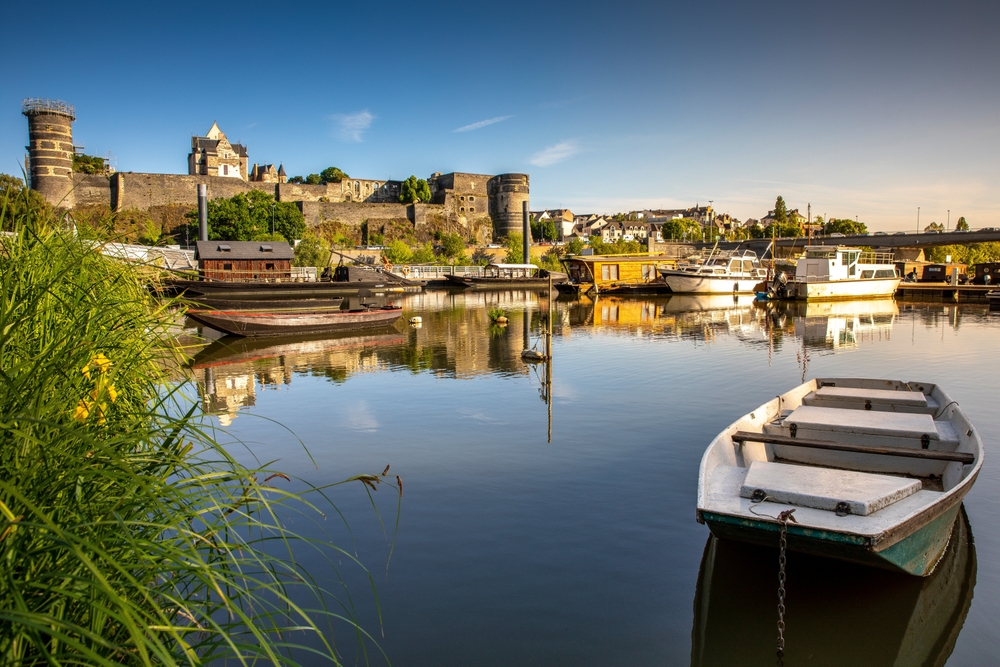 City,Of,Angers,In,France,,Tourist,Landscape,And,Castle,Of