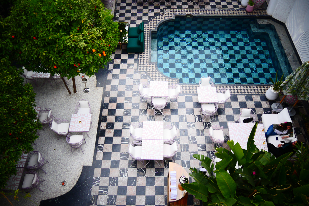 riad patio vegetation marrakech