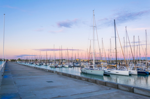 Sunset,View,Over,Port,Des,Minimes,In,La,Rochelle,,France