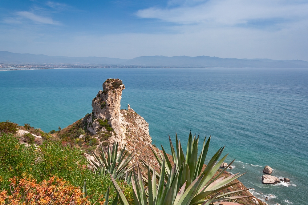 Hiking,To,Torre,Del,Poetto,In,Sardinia,,Italy