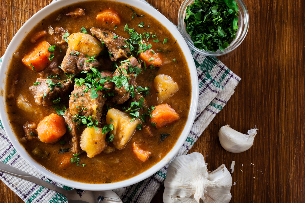 Irish,Stew,Made,With,Beef,,Potatoes,,Carrots,And,Herbs ,Traditional