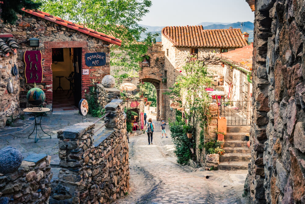 village castelnou pyrenees orientales france