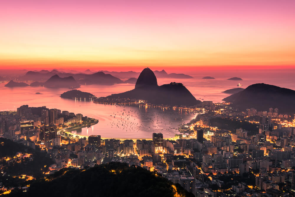 vue corcovado coucher de soleil