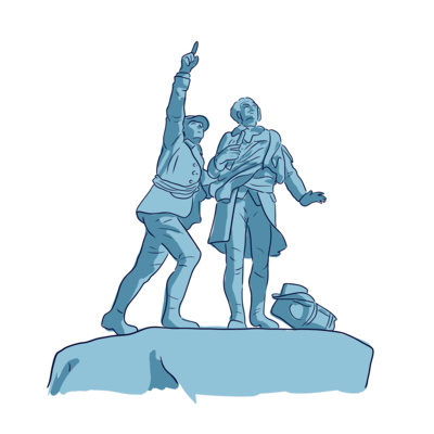 15 statue de horace benedict de saussure et jacques balmat chamonix poi petit