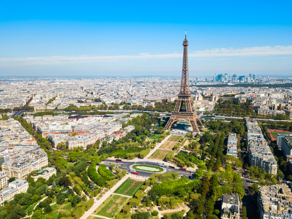 Eiffel,Tower,Or,Tour,Eiffel,Aerial,View,,Is,A,Wrought