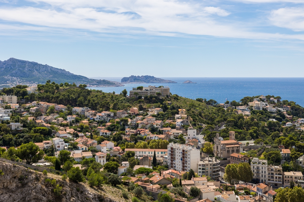 View,On,The,Roucas blanc,District,Of,Marseille,And,The,Sea