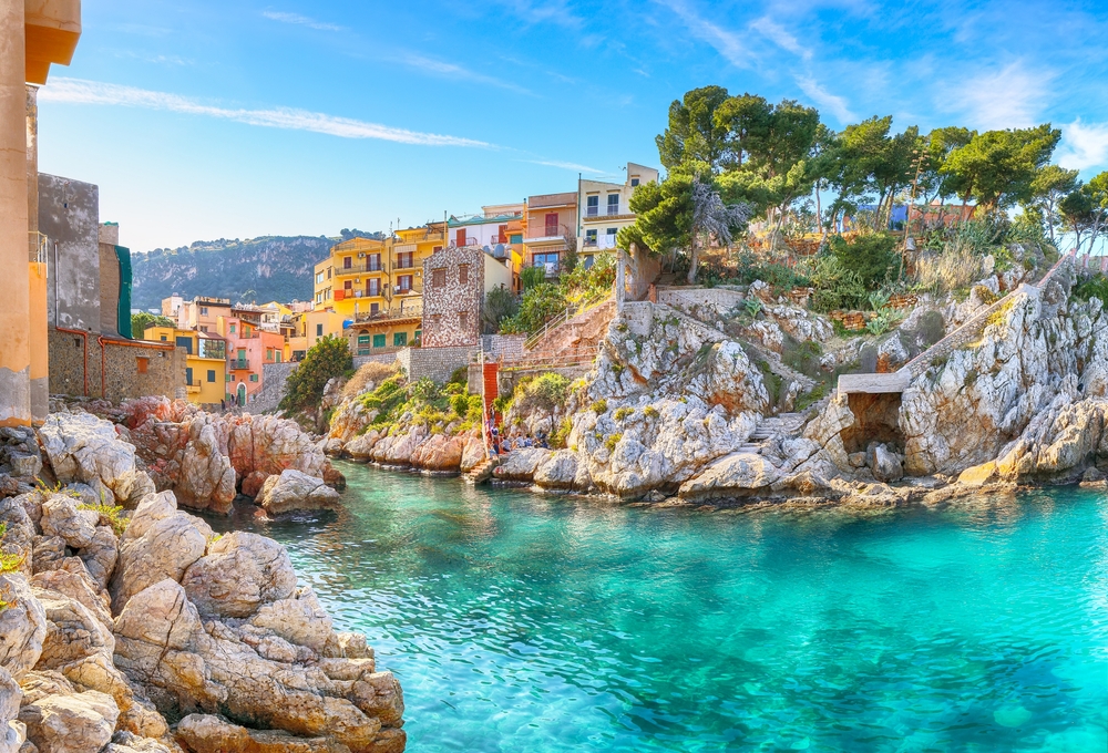 Amazing,Sunny,Day,Over,Sant'elia,Village.,Popular,Travel,Destination,Of