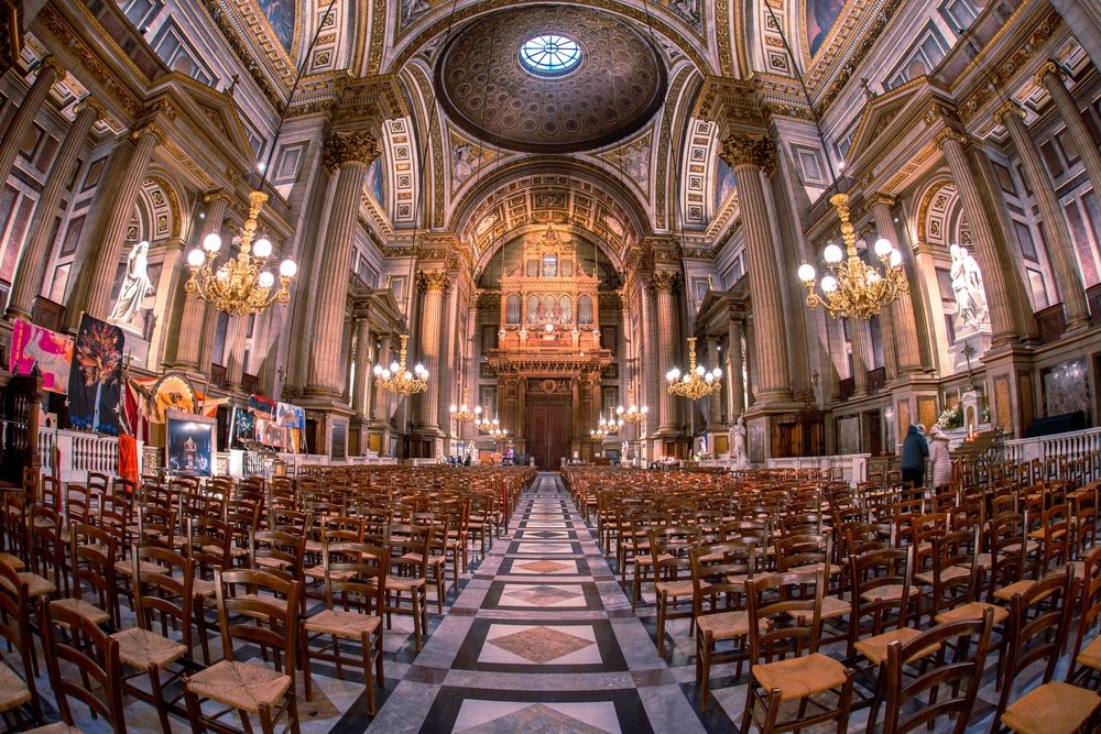 Paris,,France;,January,9,2022:,Madeleine,Church,Interior,View.