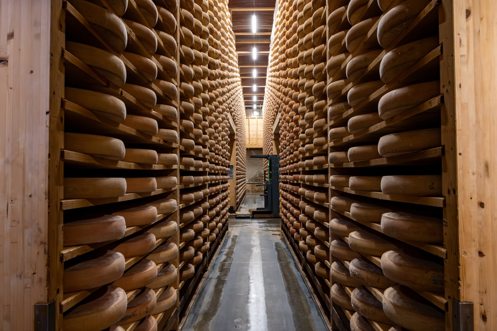 Aging,Rooms,With,Many,Shelves,In,Cheese,Caves,,Central,Location