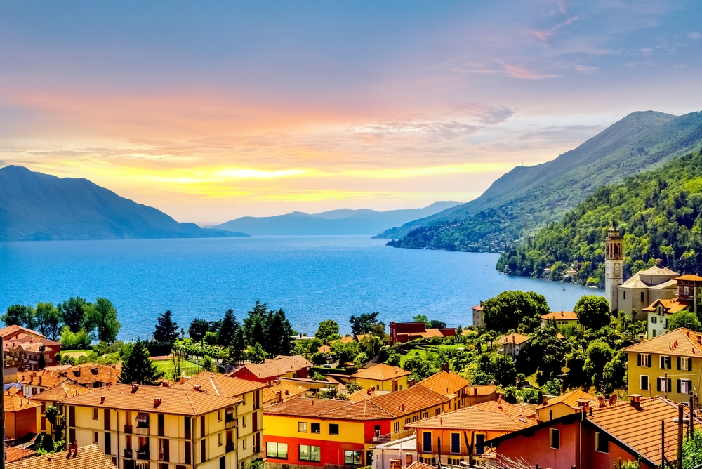 View,Over,Lake,Maggiore,,Italy