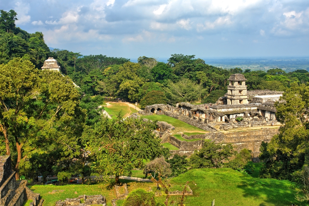 Temples,Of,The,Cross,Group,In,Palenque,,Mexico