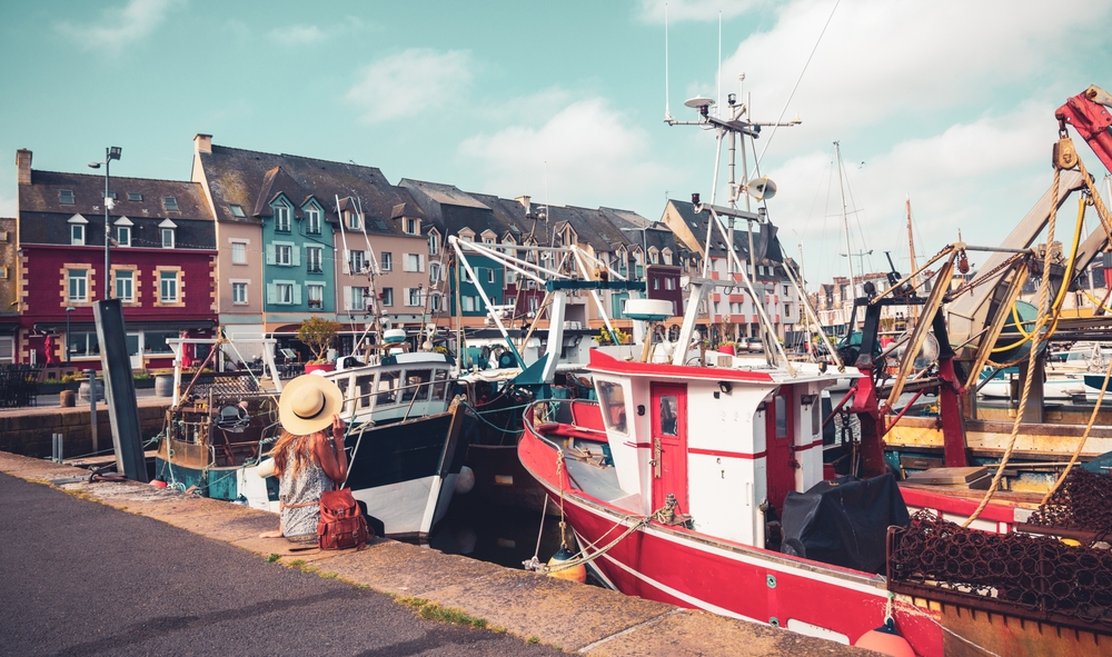 Paimpol,Port ,Tour,Tourism,In,Brittany.,France,,Côte,D'armor