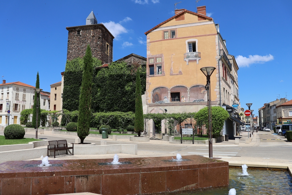 Roanne,,France, ,07,10,2022,:,Georges,Clemenceau,Square,