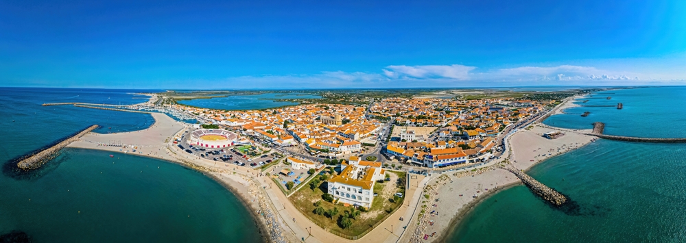 The,Aerial,View,Of,Saintes maries de la mer,,The,Capital,Of,The,Camargue
