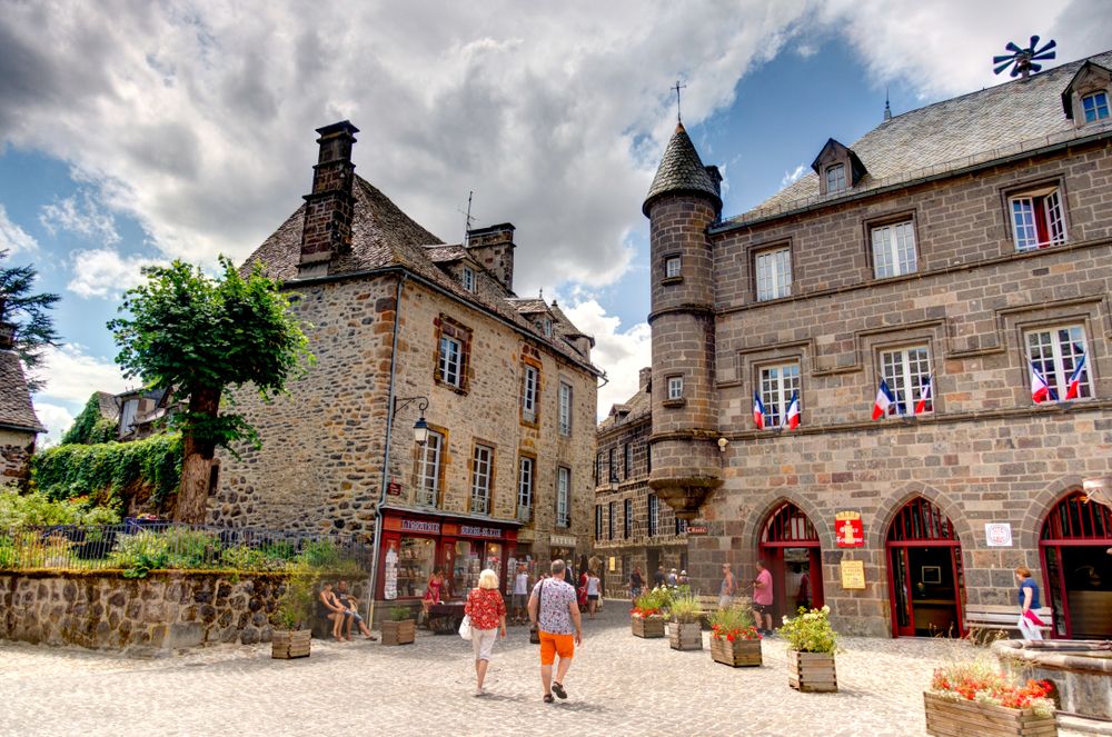 Salers,,France, ,August,2019,:,Picturesque,Village,In,The