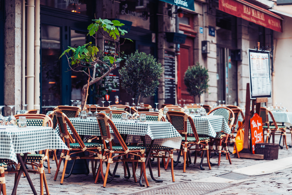 Lyon,,France, ,May,9,,2019:,Street,And,Cafe,Scene