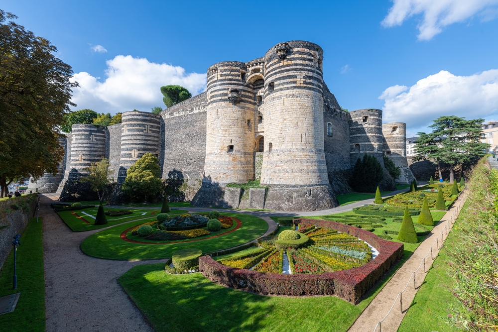 Medieval,Fortified,Castle,In,Angers,,France