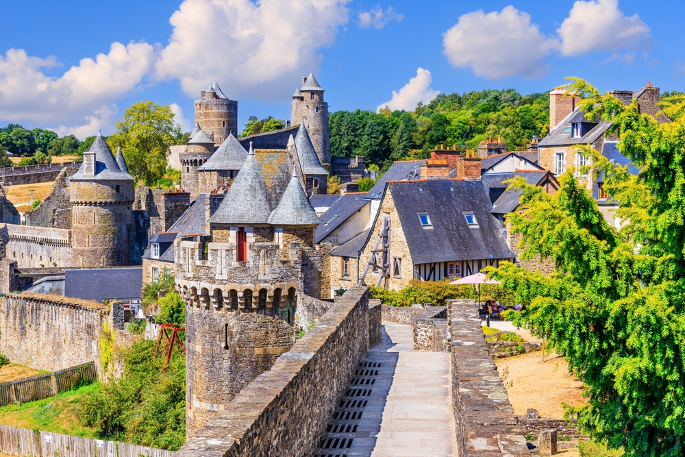 Brittany,,France.,Fougeres,Castle,In,The,Medieval,Town,Of,Fougeres.