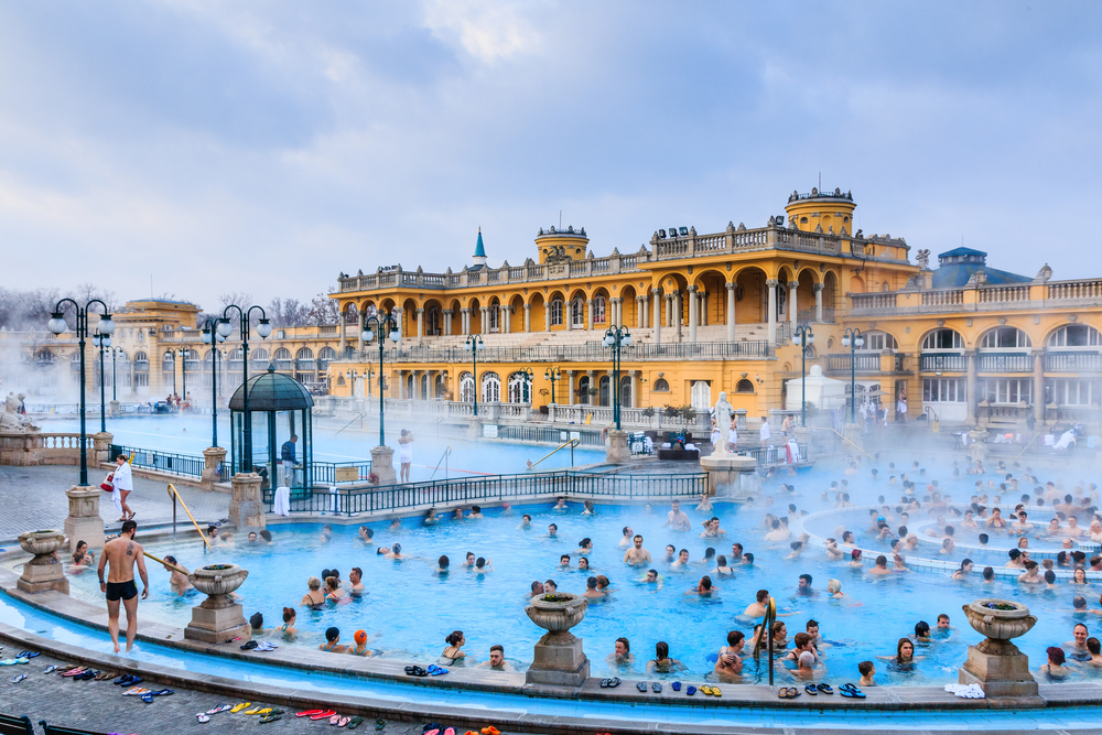 Budapest,,Hungary.,January,01,,2018:,Szechenyi,Baths,In,Budapest,,Hungary.