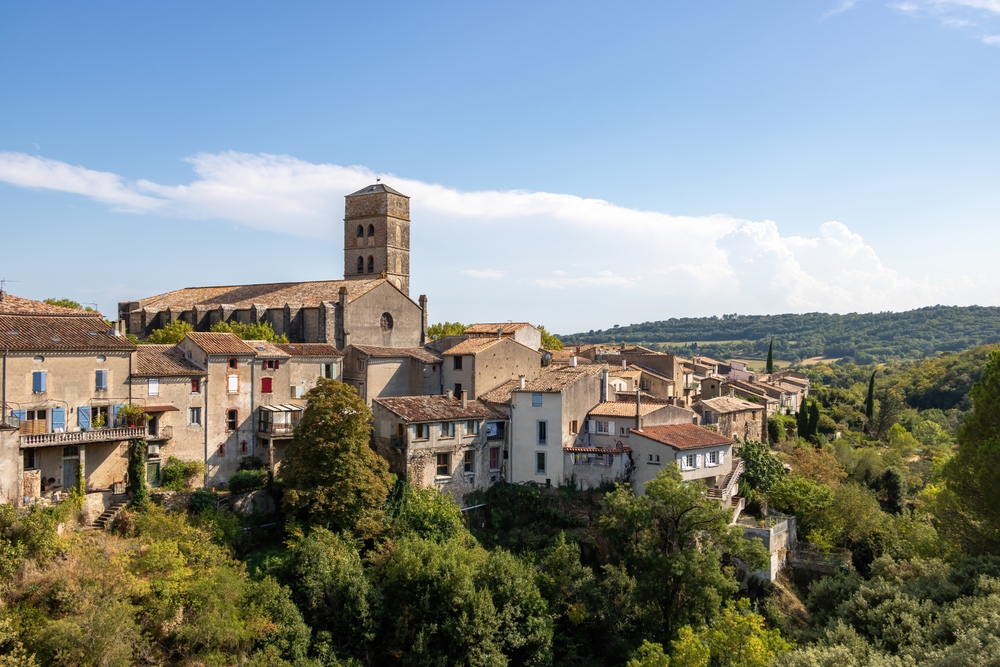 A,View,Of,The,Village,Of,Montolieu,Aude,Languedoc,