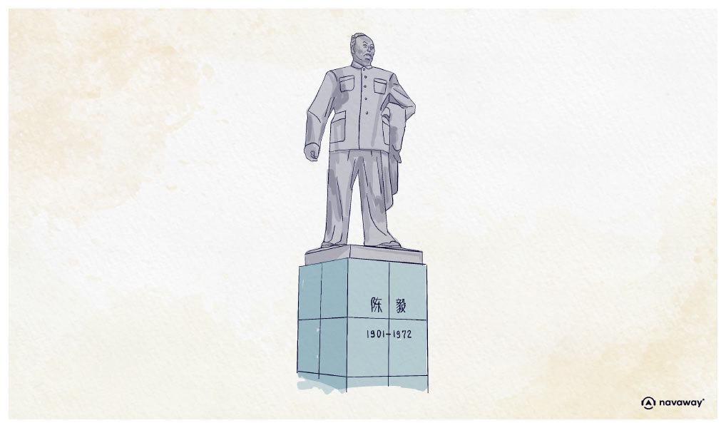 10 place et statue de chen yi poi grand