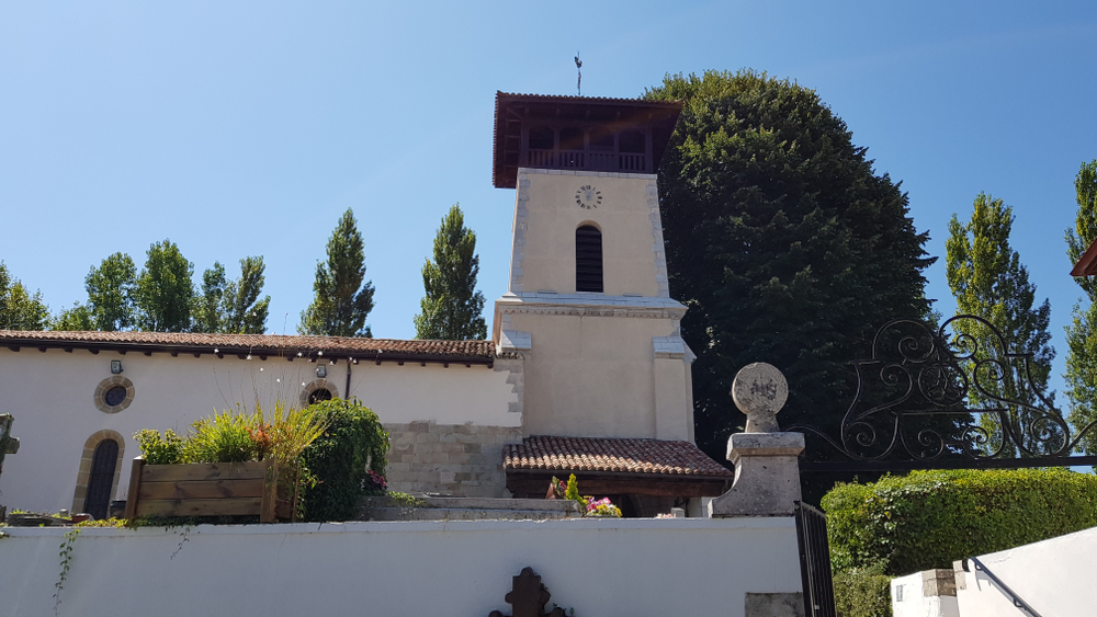 Views,Of,The,Church,Of,Arcangues,In,Aquitaine,,Fracia