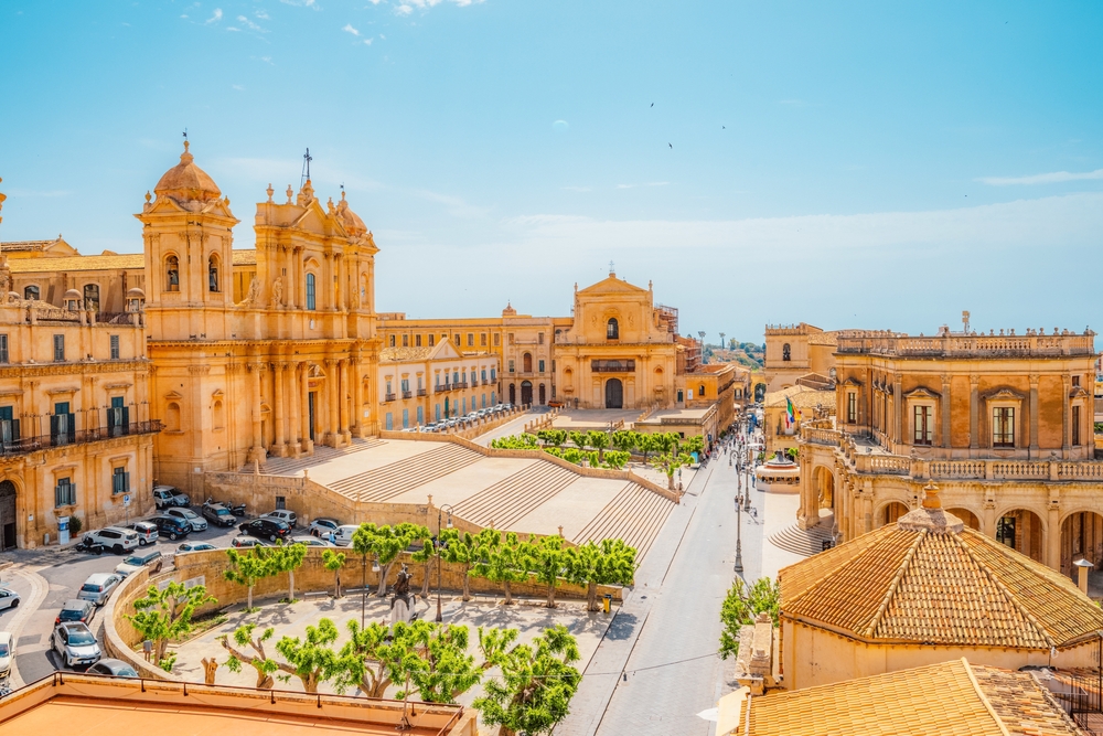 View,In,Noto,,With,The,Basilica,Minore,Di,San,Nicolo