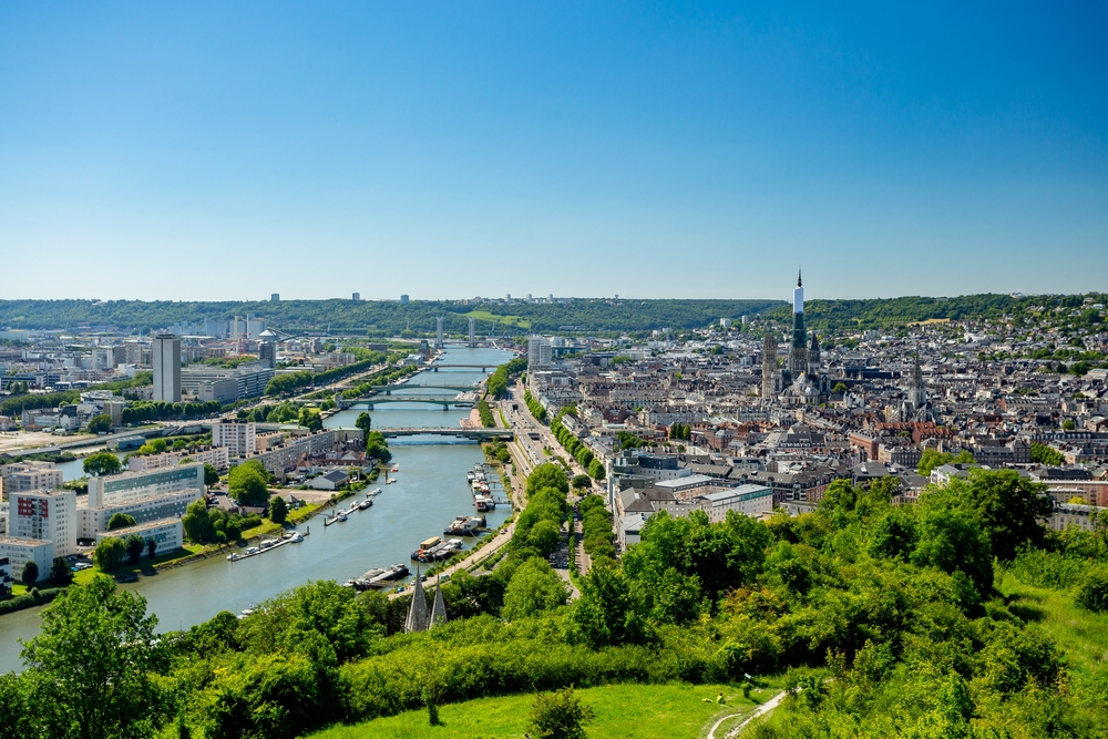 Rouen,,France,Panoramic,View,On,A,Summer,Day