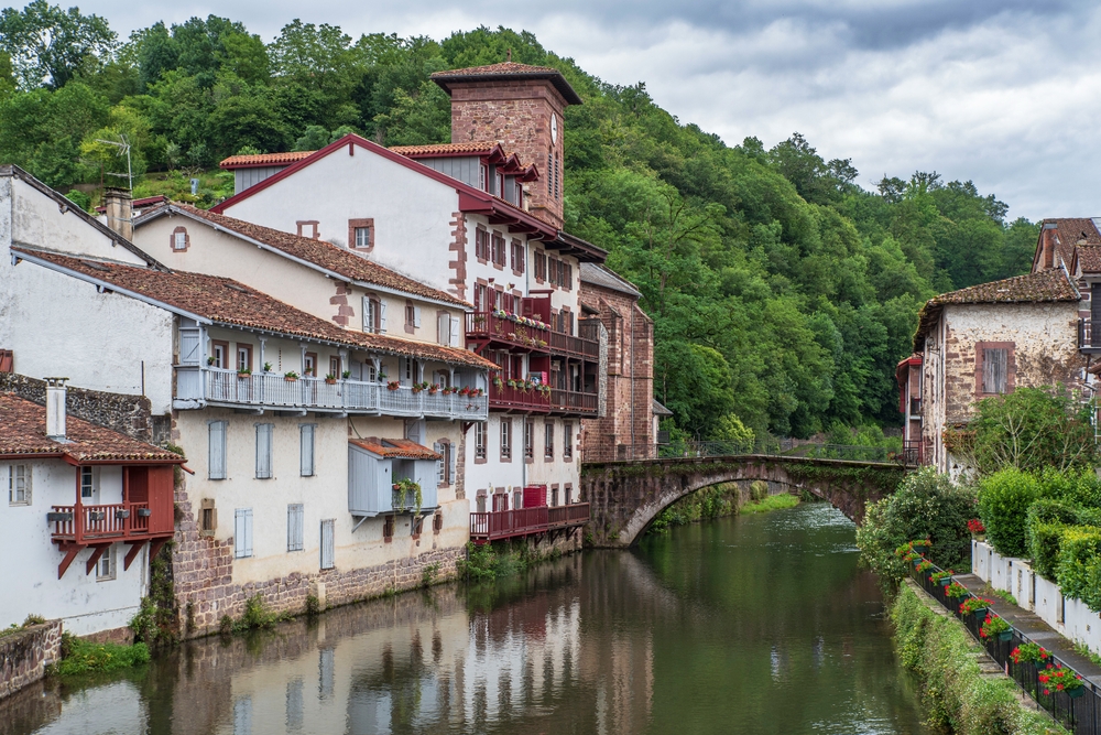 Architecture,And,Landscape,Of,The,Town,Of,Saint jean pied de port,,In,The